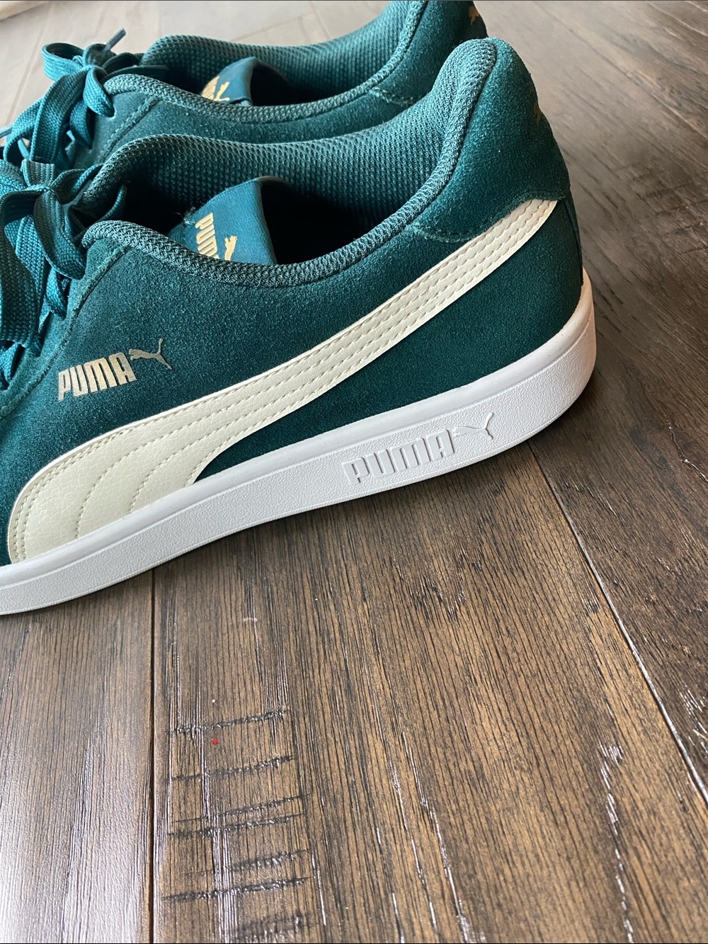Puma Suede Varsity Green Sneakers Mens Sz 11 Classic - Picture 4 of 7